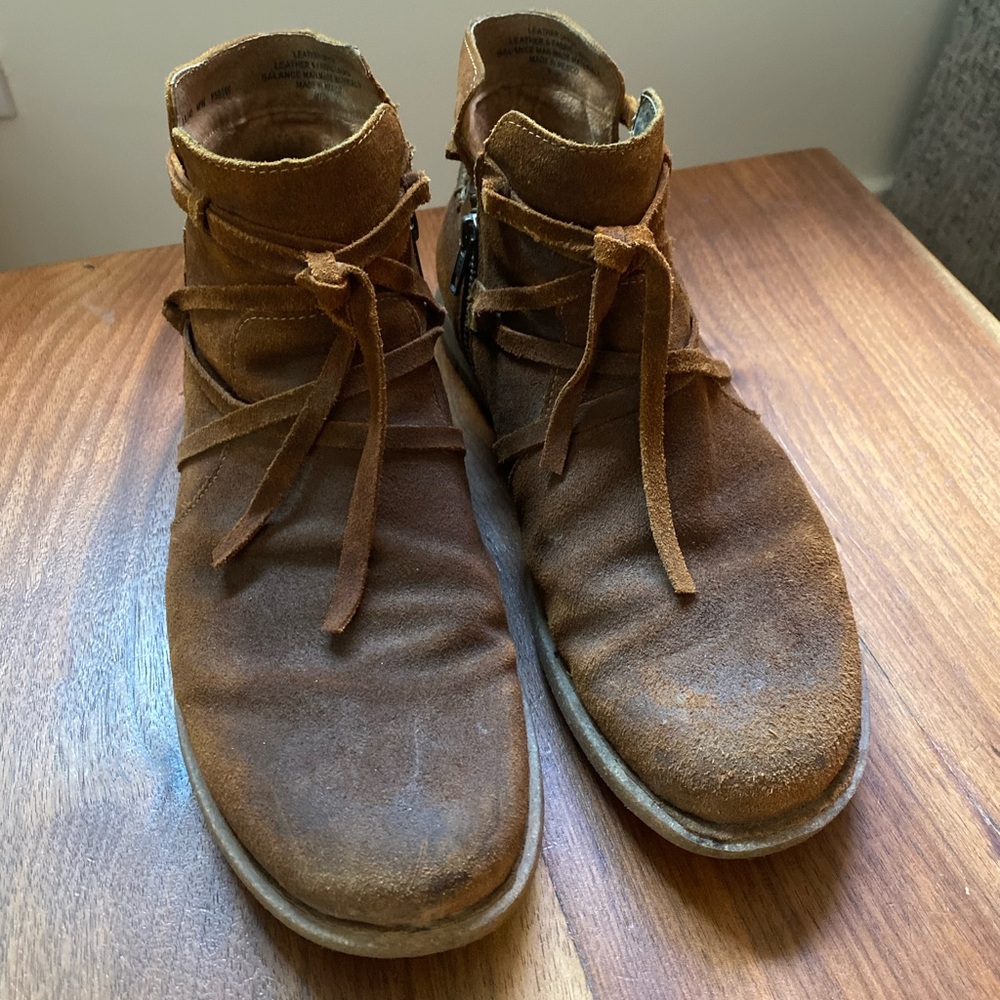 Women’s Leather Born Brown Ankle Boots